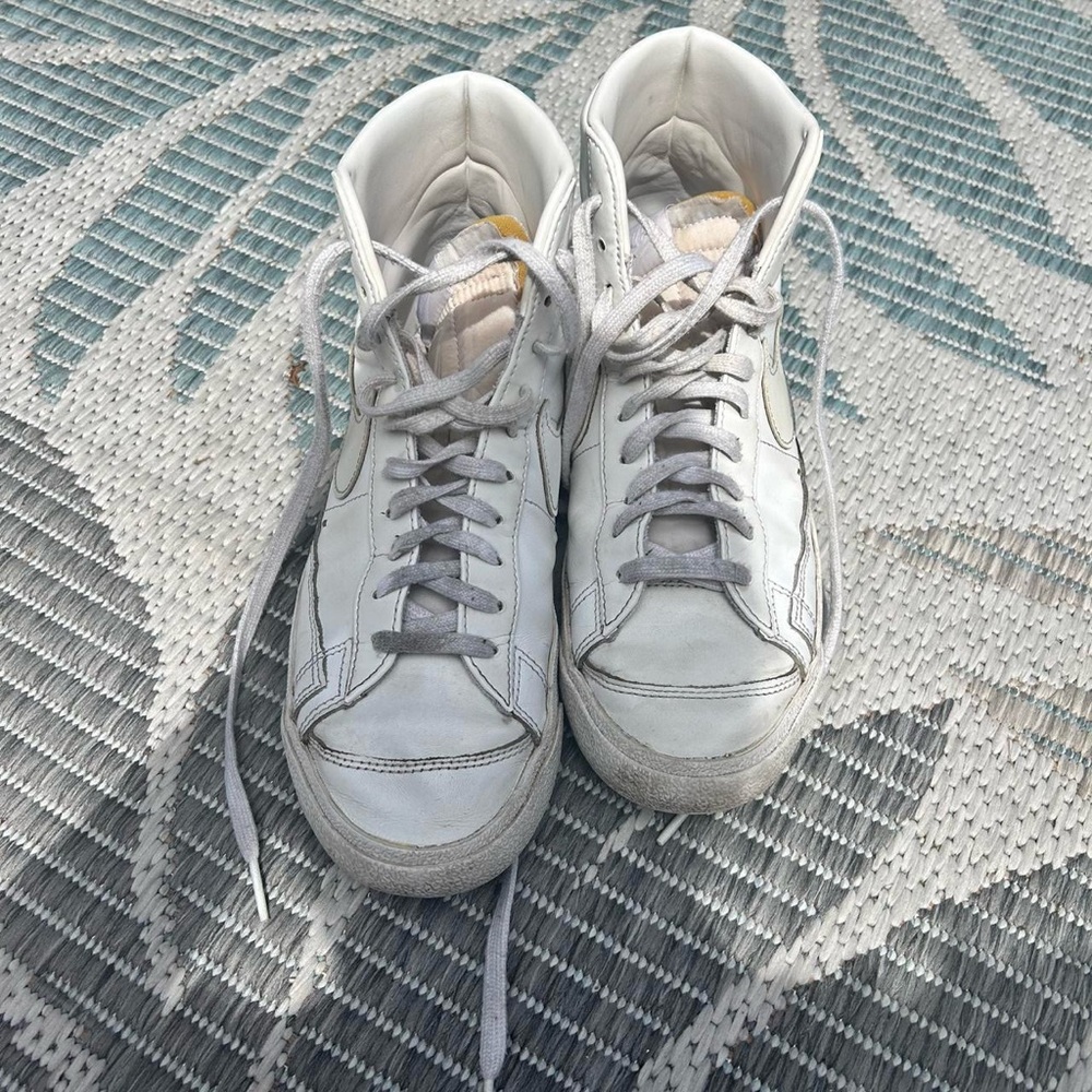 Nike White Blazers High Top